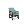 Xavier Solid Wood Accent Chair in Blue Colour