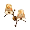 Devansh Metal Electric Wall Light in Gold Colour with Multi Shade Count of 2 Lights