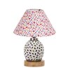 Devansh Conical Multi Cotton Shade Lamp With Wood & Mosaic Glass Base For Decoration/Office/Home/Gifting/Study For Decoration/Office/Home/Gifting/Study -(10X10X14.5) Inches -A