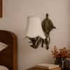 Devansh Metal Electric Wall Light in Gold Colour with Orange Shade Count of 1 Light