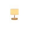 Palmyra Off White Fabric Shade Table Lamp with Natural Wooden Base