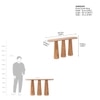 Hump Solid Wood Oak Console Table in Brown Colour