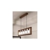 Abacus Brown Solid Wood Cluster Hanging Light