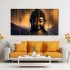 The Castle Decor Lord Buddha Meditation Wall Painting Wooden Framed 27x48 Inch (Style 5)