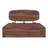 Nimbus Solid Wood King Size Bed With Hydraulic Storage (Teak Finish)