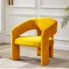 Ashley Velvet Accent Chair in Yellow Colour