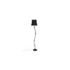 Orina Black Fabric Floor Lamp with Black Iron Base