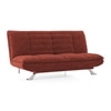 Edo 3 Seater Click Clack Sofa Cum Bed in Dark Coral Colour