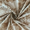Off White & Light Coffee  Color Floral 400 TC Cotton Flat Super King Bed Size Bedsheet With 2 Pilllow Covers  Threads
