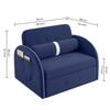 Jayen 1 Seater Pull Out Sofa cum Bed  in Navy Blue Colour
