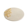 Multi-Utility Marble Platter with Gold Leaf Embedding
