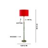 Devansh Wood & Metal Floor Lamp