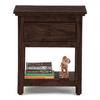 Snooze Solid Wood Bedside Table in Mahogany Finish