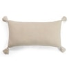 Marina Knit Cotton Pillow Cover  Natural 14X27  Inches