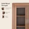 Carnegie Display Cabinet in Amber Walnut Finish