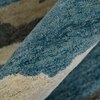 Lorenzo Blue Abstract Hand-Tufted Viscose 6X4 Feet Carpet