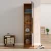 Hexa Red Wooden 1 Door Wardrobe with Huge Storage Space in Giant Wood and Slate Grey Colour