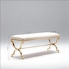 Golden Haven Metal Bench in Pink Finish