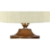 Malia White Jute table lamp with Natural Wood Base