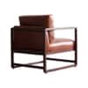 Aura PU Leather Arm Chair in Tan