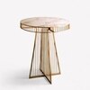 Aurum Metal Side Table in Gold Colour