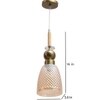 Eliante Glass Hanging Lights Mild Steel, Wood & Glass Material Antique, Brown & Champaign Finish