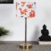 Multicolor cotton with Metal Gold Table Lamp