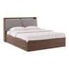 Tyra King Size Bed Box Storage In Classic Walnut Finish