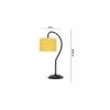 Yellow cotton Curvy table lamp with Iron Base (SP05)