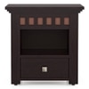 Fidora Solid Wood Bedside Table in Mahogany Finish