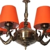 Devansh Gold Antique Wall Mounted Lamp With Off-White Cotton Shade