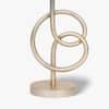 Knot Handicrafted Table Lamp in Brushed shiny crome finish and White Colour