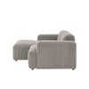 Sophisticated Wood Right Aligned 2-Seater With Upholstery Non Storage Sofa In Grey Colour
