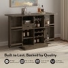 Caledonia Solid Wood Bar Cabinet (Danish Walnut Finish)