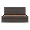 Basel Solid Wood Queen Size Non Storage Bed In Dark Chestnut Finish