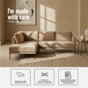Modernelegance Wood Right Aligned 3-Seater With Upholstery Non Storage Sofa In Brown Colour