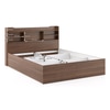 Sandon Engineered Wood Queen Size Box Storage Bed In Classic Walnut Finish