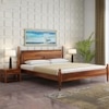 Bala Solid Wood Queen  Size Bed Without Storage (Teak Finish)