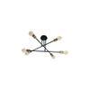 Six Head Sputnik Black Mordern Chandelier
