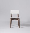 Rota Solid Wood Dining Chair In White and Natural Finish