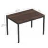 Holven 4 Seater Rectangular Dining Table Brown Maple & Black