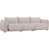 Scandinavian Clio Three Seater Sofa in Cream White Finish Pet Friendly