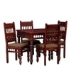 Inaaya Solid Wood 4 Seater Dining Table in Honey Finish