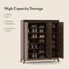 Webster 32 Pair Shoe Rack in Walnut Finish