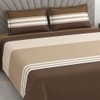 Multicolor stripes 400 Tc  Cotton Flat  Super King Size Bedsheet With 2 Pillow Cover