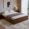 Morvix Wood Queen Bed Without Storage Columbian Walnut Brown