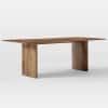 Modern Solid Wood Dining Set with Bench in Morgan Natural