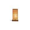 Ulmer Beige Bamboo Shade Table Lamp with Natural Wooden Base