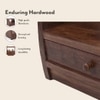 Siesta Solid Wood Bedside Table in Teak Finish