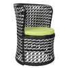 Brisbane Wicker Table And Chair Set Black And White Finish